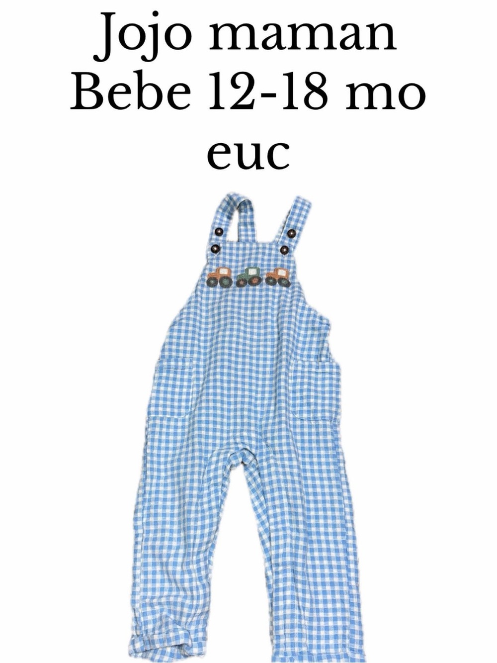 Jojo maman Bebe 12-18 mo overalls